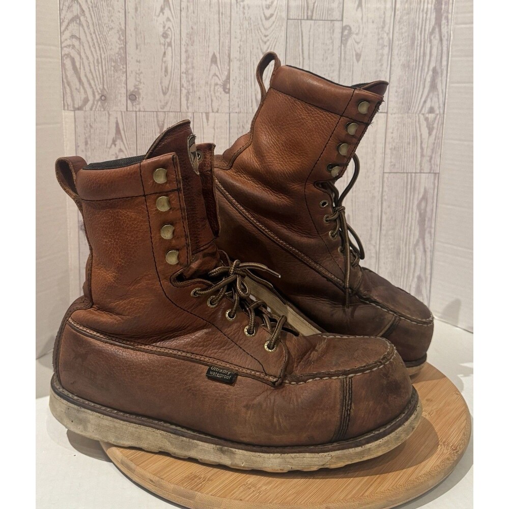 Irish Setter Ultra Dry Waterproof Safety Toe Work Boots Men’s Size 9.5  Brown